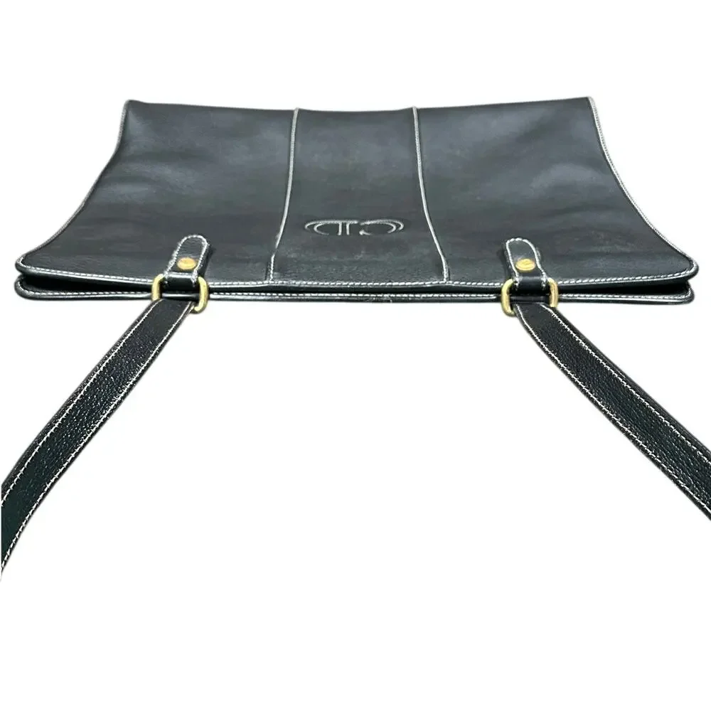 Christian Dior Vintage Black Leather Shoulder Bag - Picture 3 of 11